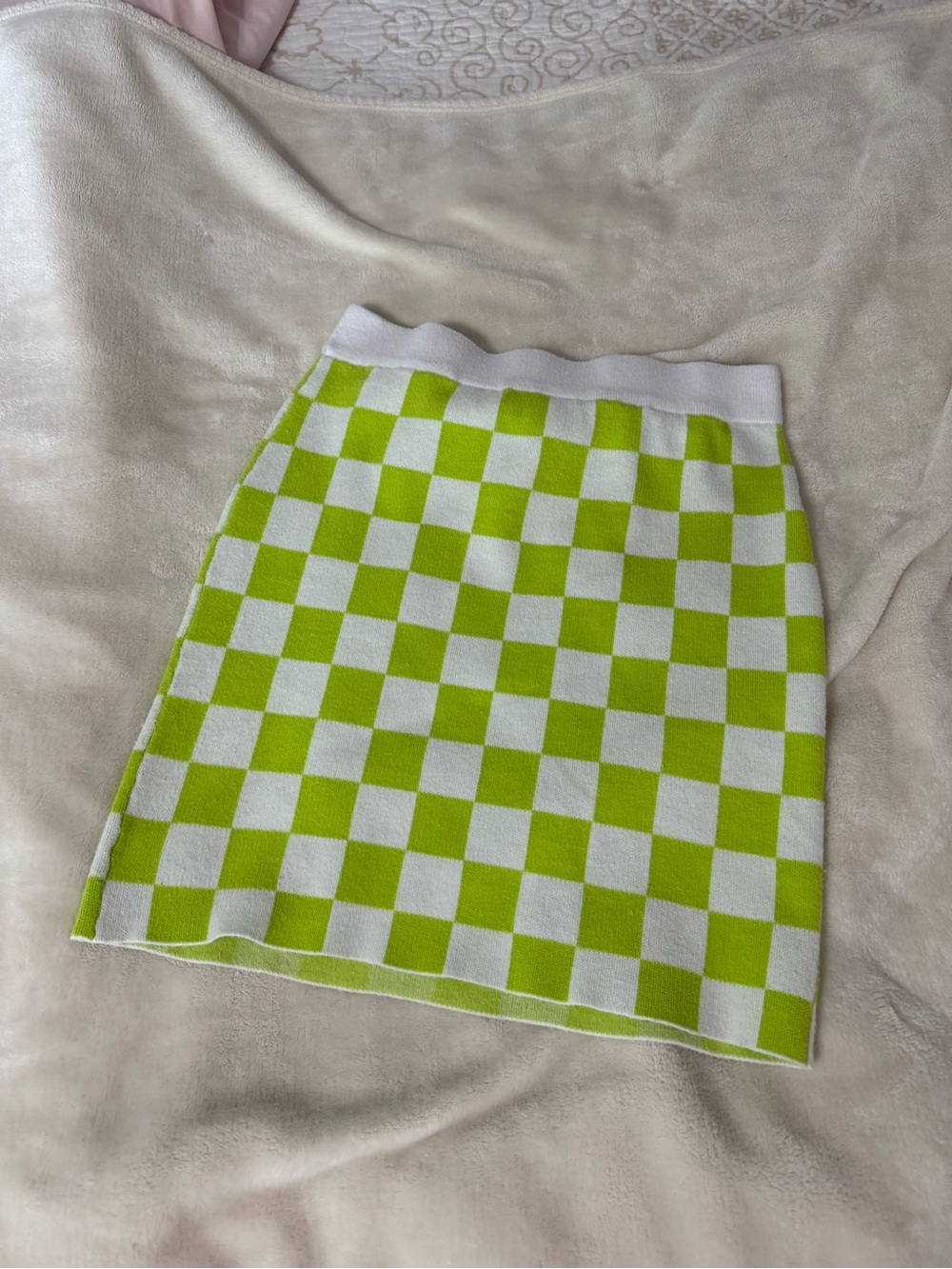 2 piece green & white checker print set - Picture 7 of 11
